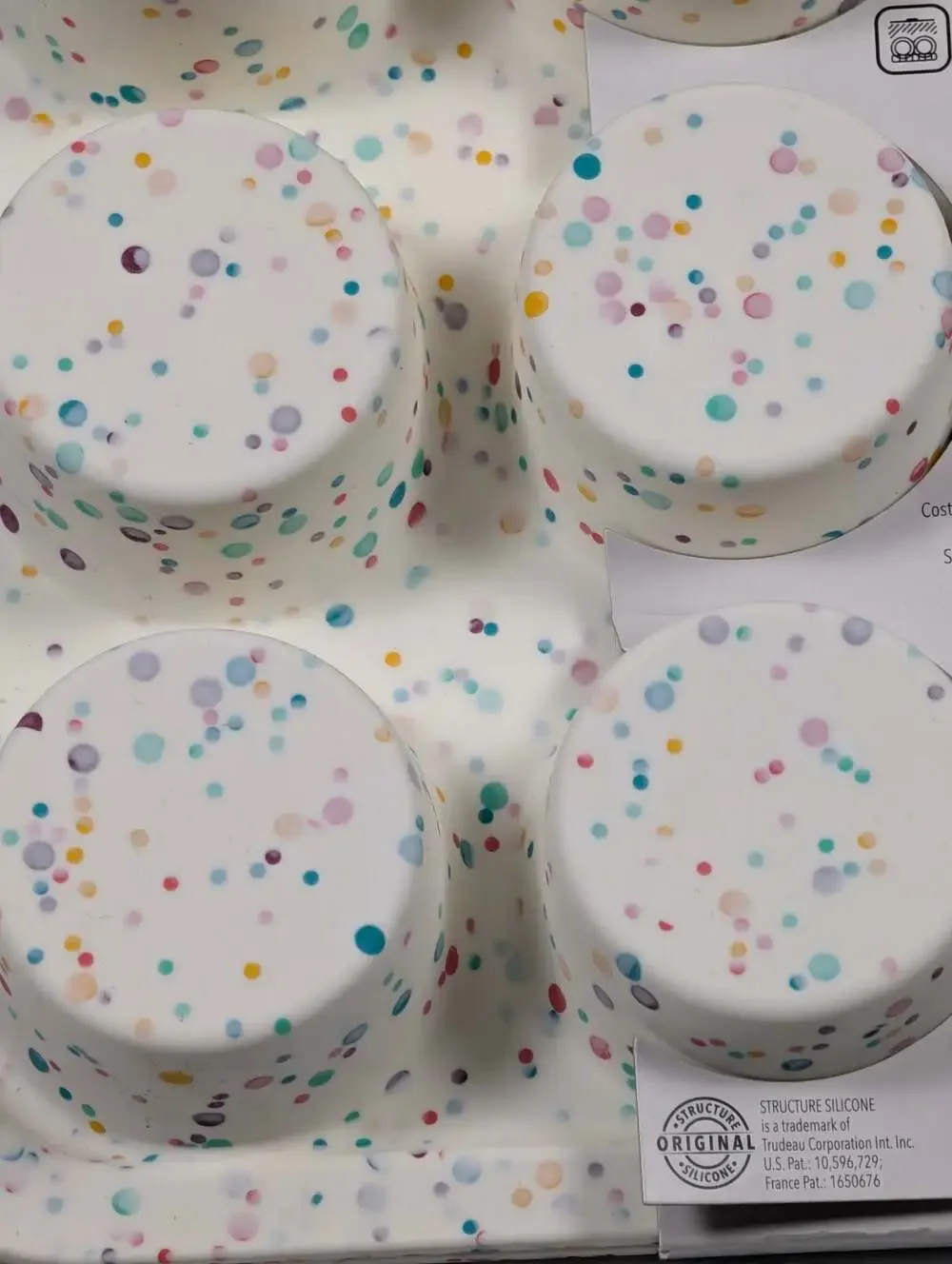 Trudeau Structure Silicone 12-Cup Muffin Pan Set (2-Pack), Confetti